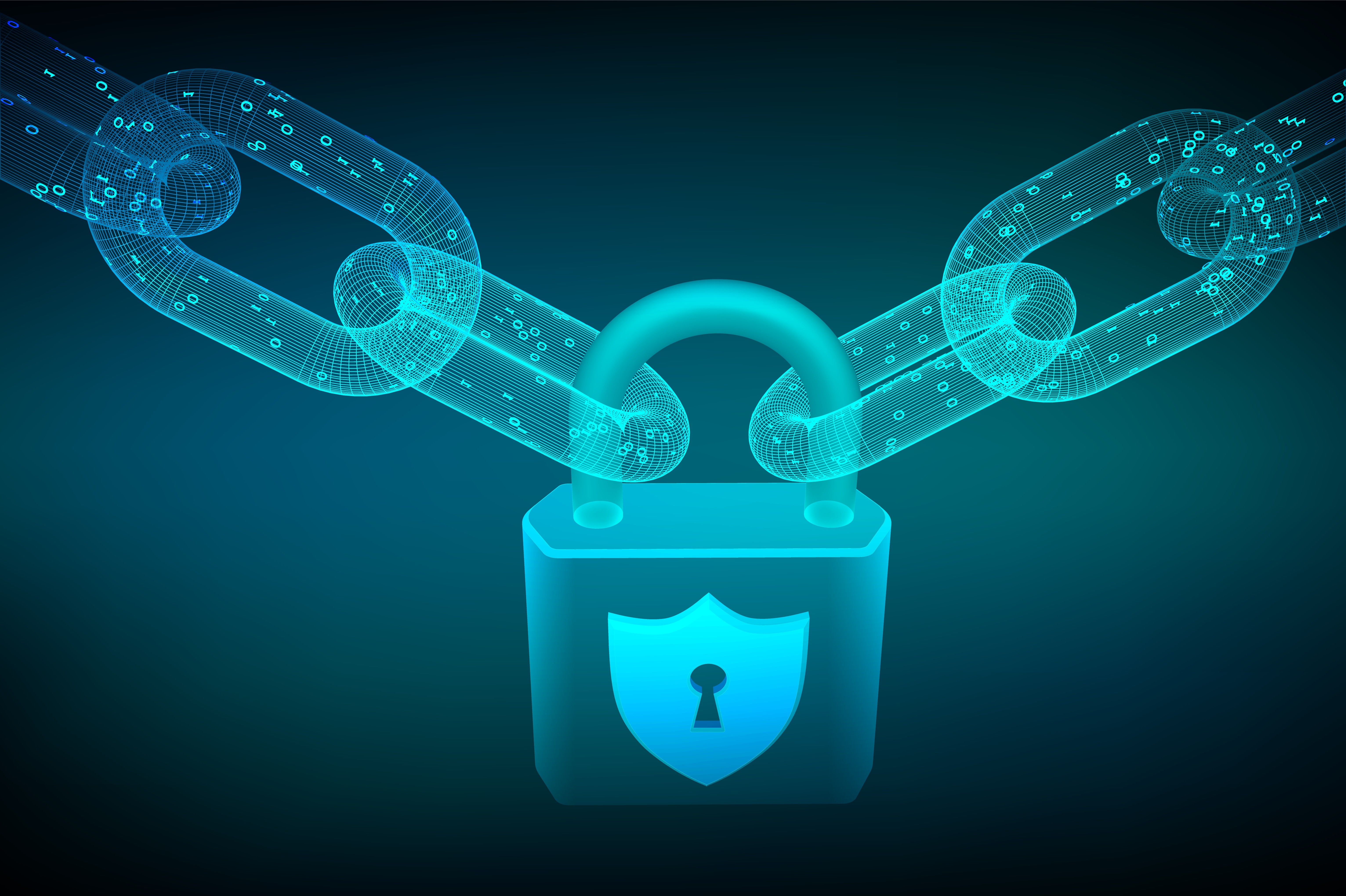 crypto exchange security lock dark neon