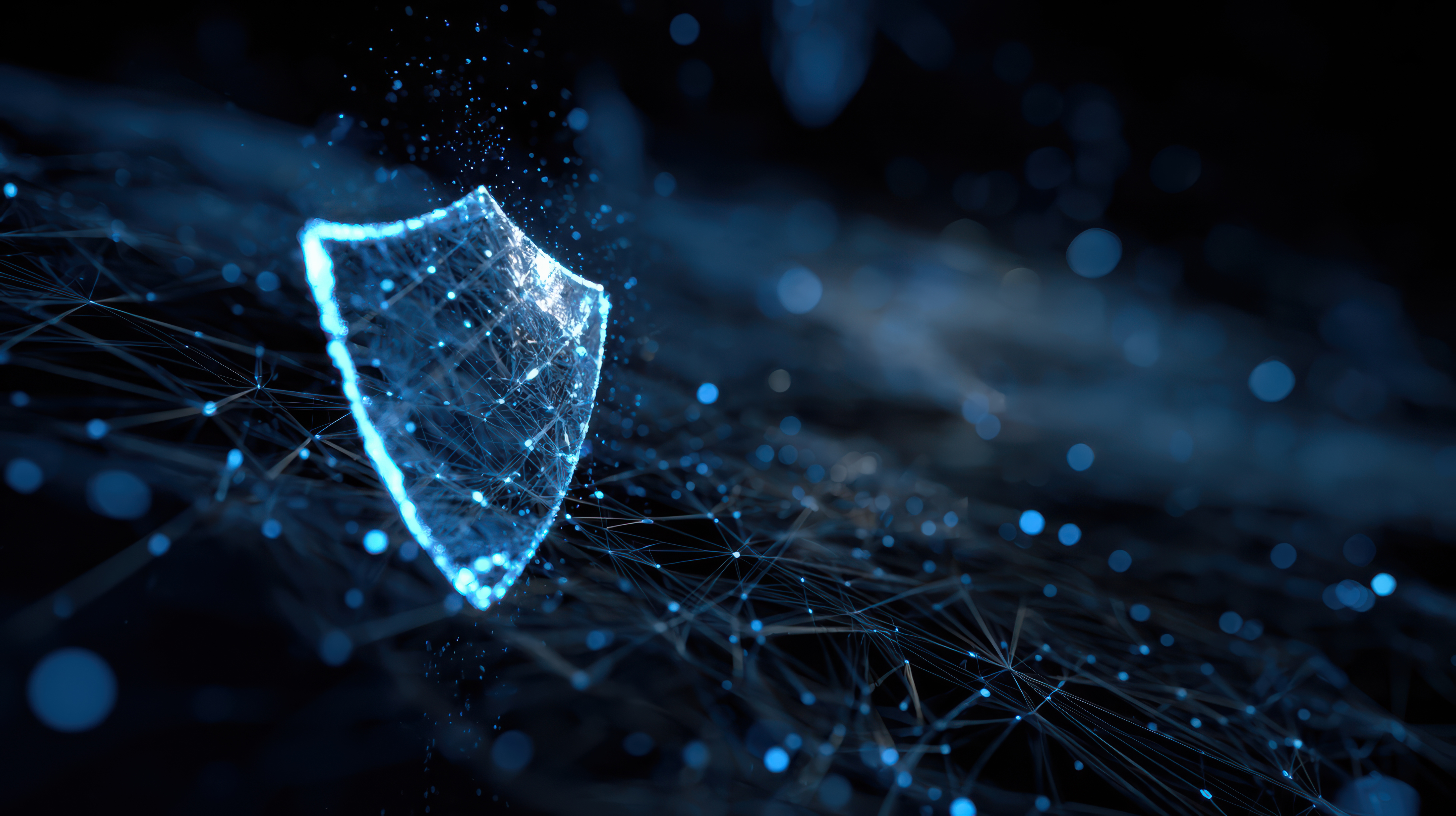 financial data protection network dark background
