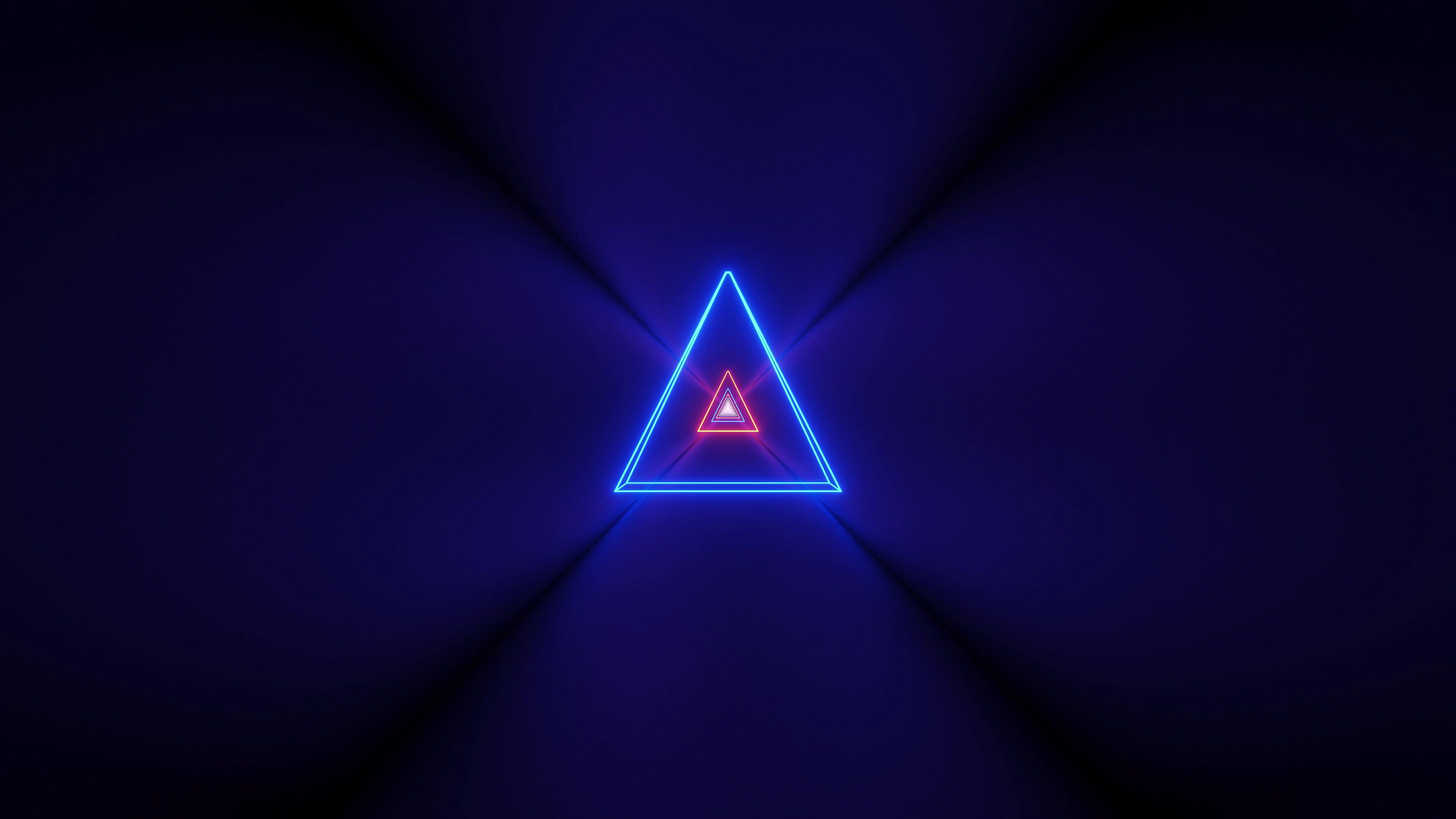 neon shield over video player dark background