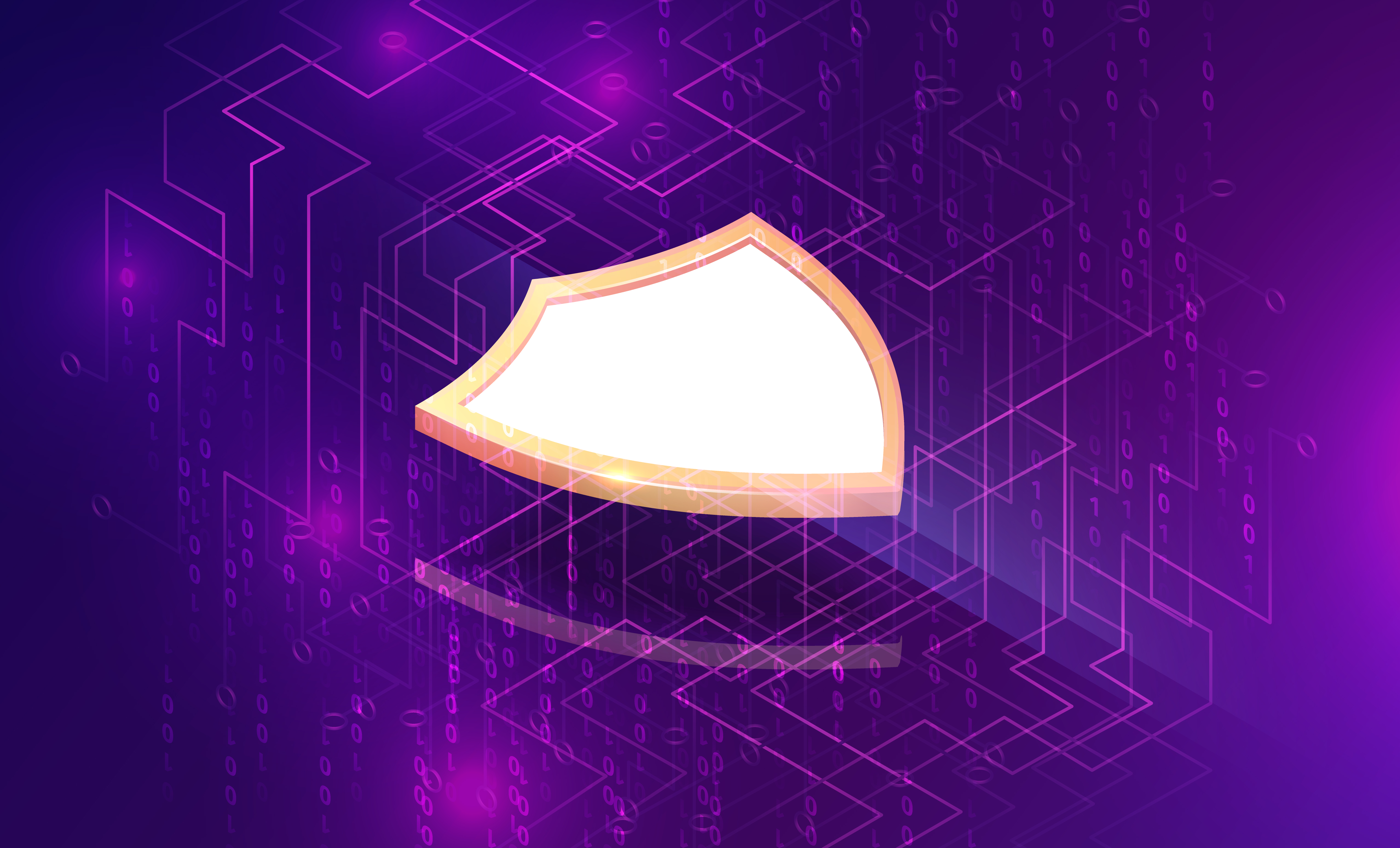 network security testing shield dark neon vector
